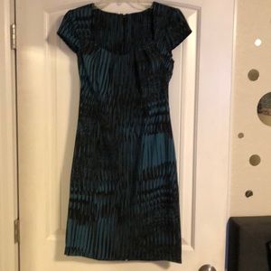 Stunning teal & black dress